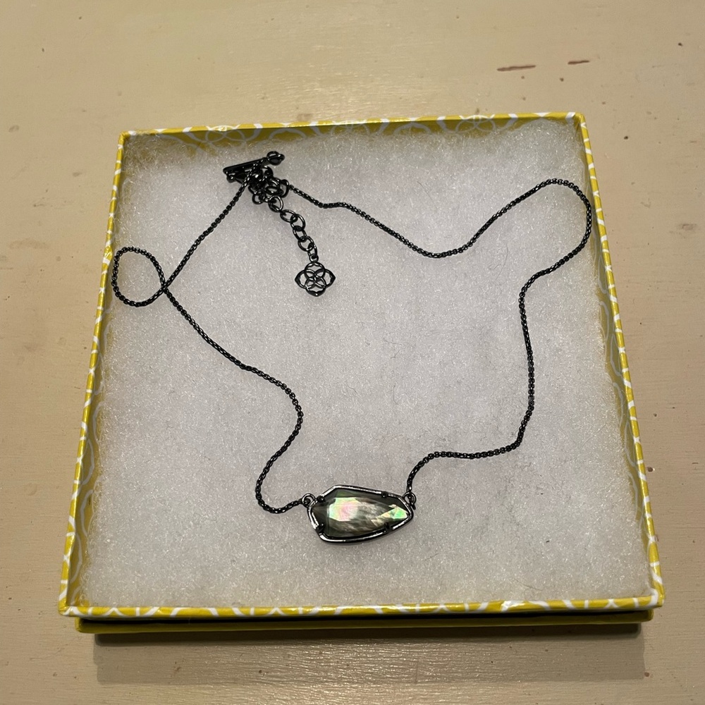 Kendra Scott Necklace Iridescent Black